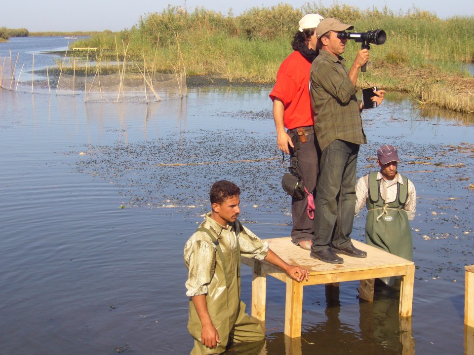 Abbas Fahdel on the set of Dawn of the Word