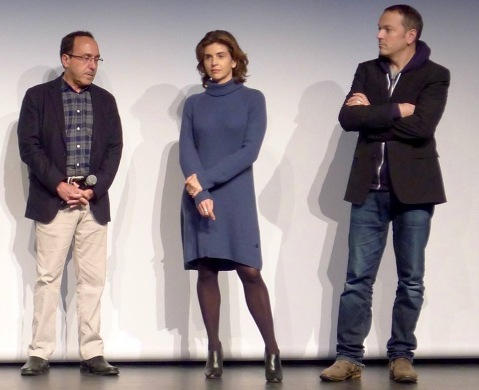 Abbas Fahdel, Anne-Nivat et Jean-Stéphane Bron lors de la présentation de Homeland, Irak année zéro