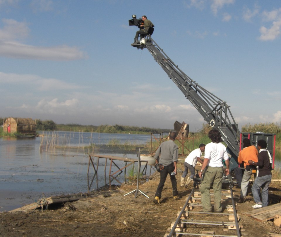 Abbas Fahdel on the set of Dawn of the Word
